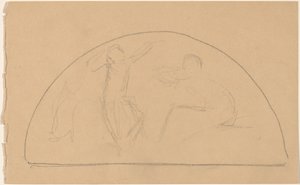 Studie voor een lunet door Charles Sprague Pearce