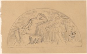 Studie voor een lunet door Charles Sprague Pearce
