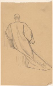 Studie van een Figuur van Achteren door Charles Sprague Pearce