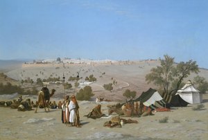 Jeruzalem vanaf de Olijfberg door Charles Theodore Frere