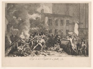 Bestorming van de Bastille, 14 juli 1789 door Charles Thevenin
