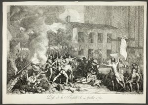Het veroveren van de Bastille, 14 juli 1789 door Charles Thevenin