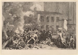 Bestorming van de Bastille, 14 juli 1789 door Charles Thevenin
