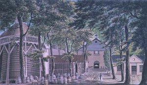 Messrs Beaufoy, Azijnfabriek, voorheen Cupor Gardens door Charles Tomkins