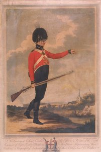 Militaire figuur in het uniform van het tiende regiment van Loyal London Volunteers, 1804 door Charles Tomkins