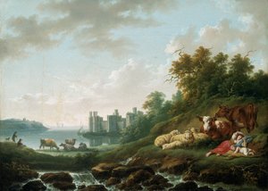 Kasteel van Caernarvon, 1783-1840 door Charles Towne