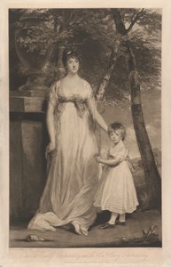 Charlotte Gravin Cholmondeley en haar zoon de Eerwaarde Henry Cholmondeley door Charles Turner