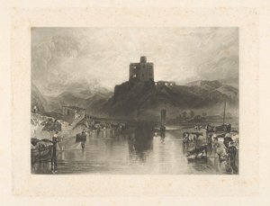 Kasteel van Norham, aan de rivier de Tweed door Charles Turner