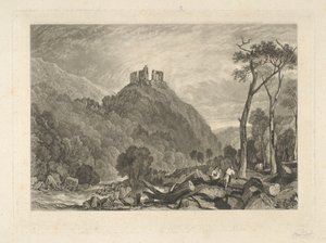 Kasteel van Okehampton, aan de rivier Okehampton