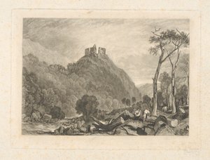Kasteel Okehampton, aan de rivier Okement