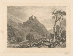 Kasteel Okehampton, aan de rivier Okement