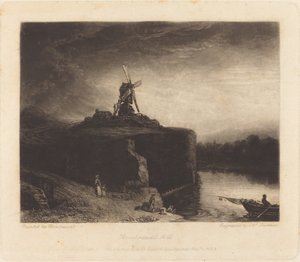 De molen door Charles Turner after Rembrandt van Rijn