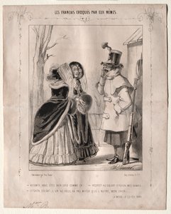 De Fransen gekarakteriseerd door zichzelf: Vicomte, u bent erg lelijk zo! Respect voor de soldaat burger, dames... Burger, soldaat, het een staat u niet beter dan het ander, mijn beste! door Charles Vernier