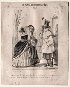 Les Français croqués par eux-mêmes: Vicomte, vous êtes bien laid comme ça!..., 1840 door Charles Vernier