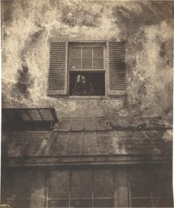 Auguste Vacquerie bij een raam, Marine Terrace door Charles Victor Hugo with Auguste Vacquerie