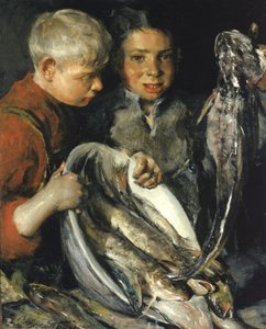 Visserskinderen door Charles Webster Hawthorne