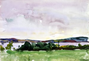 New Hampshire Lake--Raymond, 1927 door Charles Webster Hawthorne