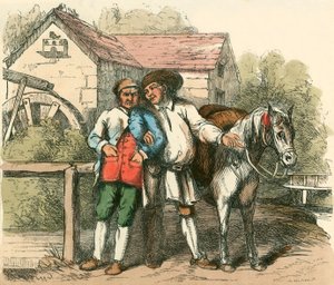 Cheery prijst de pony door Charles West Cope