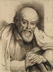 Portret van Samuel Palmer, 1884 door Charles West Cope