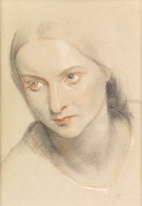 Studie van een vrouwenhoofd, 1894 door Charles West Cope