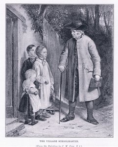 De dorpsschoolmeester, uit The Magazine of Art 1893, Cassell and Company door Charles West Cope