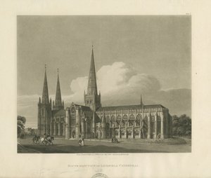 Lichfield Kathedraal - Zuidoostaanzicht door Charles Wild