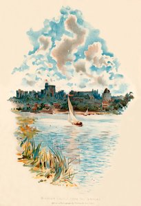 Windsor kasteel vanaf de Brocas door Charles Wilkinson