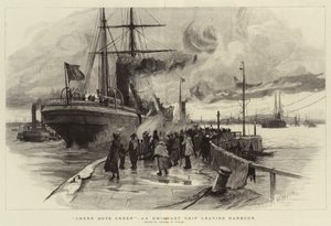 Juich Jongens Juich, een Emigrantenschip dat de Haven Verlaat