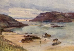 Salcombe Haven (kleur litho) door Charles William Wyllie