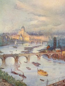 De Stad Londen gezien vanaf de National Liberal Club door Charles William Wyllie