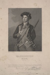 Washington in 1772 door Charles Willson (after) Peale