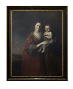Mevrouw Mary Norris Dickinson en Haar Dochter door Charles Willson Peale