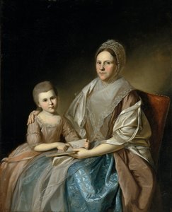 Mevrouw Samuel Mifflin en haar kleindochter Rebecca Mifflin Francis, 1777-80 door Charles Willson Peale