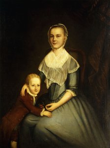 Portret van mevrouw Arbuckle en zoon door Charles Willson Peale