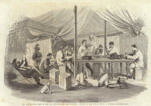 De Oorlog in China - Tent van de 15e Punjaubees in Pehtang