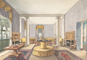 Ontwerp voor interieur, ca. 1830 door Charles de Brocktorff