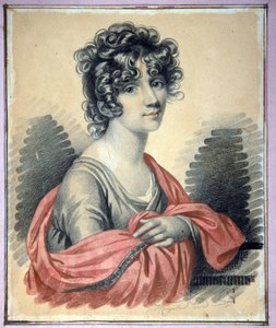 Portret van gravin Varvara Ivanovna Golitsyna, geboren Shipova - Werk van Carl von Hampeln, houtskool, pastel en sanguine op karton, circa 1820 door Charles de Hampeln