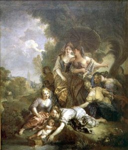 Mozes gered uit het water door Charles de Lafosse