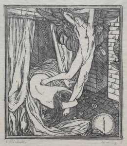De Liefde van Cupido en Psyche: De Vlucht van Cupido door Charles de Sousy Ricketts