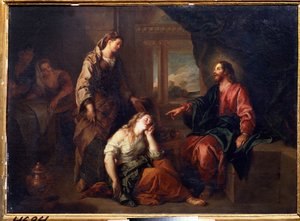 Christus in het huis van Martha en Maria