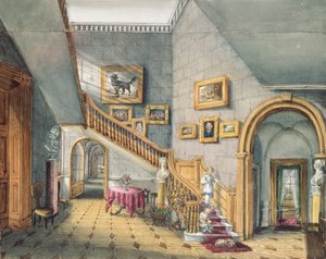 De trap, Strood Park, uit een album van interieurs door Charlotte Bosanquet