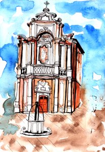 Gebouw in Siena, 2020 door Charlotte Orr