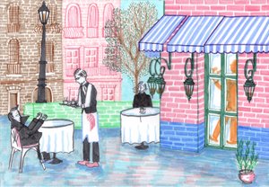 Café, 2017 door Charlotte Orr