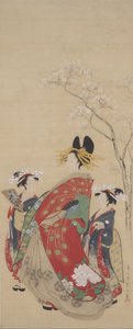 Schoonheid onder Kersenbloesems door Chobunsai Eishi
