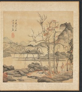 Schilderijen naar Oude Meesters: Daoïst en Kraanvogel in Herfstlandschap, 1598-1652