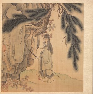 Schilderijen naar Oude Meesters: Geleerde met Staf en Penseel, 1598-1652 door Chen Hongshou