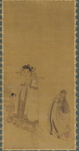 De drakenkoning die de Boeddha vereert, Ming-dynastie, begin-midden 17e eeuw