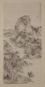 Landschap na Dong Yuan door Chen Wang