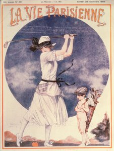 Cover van La Vie Parisienne, Vrouw golft door Cheri Herouard