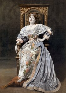 Franse komiek Julia Bartet (1854-1941) als Marion de Lorme in het toneelstuk 